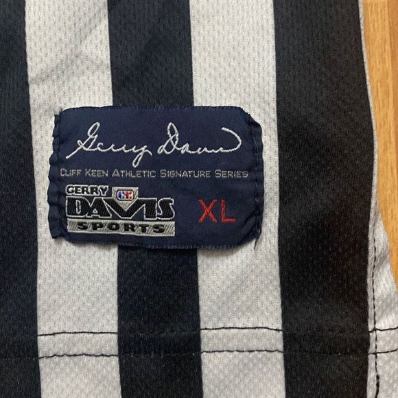 Vintage FHSAA SMITTY Football Officials Referee Shirt 2" Stripe Men XL - Picture 2 of 8